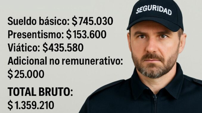 NUEVO SALARIO PARA VIGILADORES: MÁS DE $1.350.000 DE BRUTO EN JULIO TRAS EL AUMENTO PARITARIO